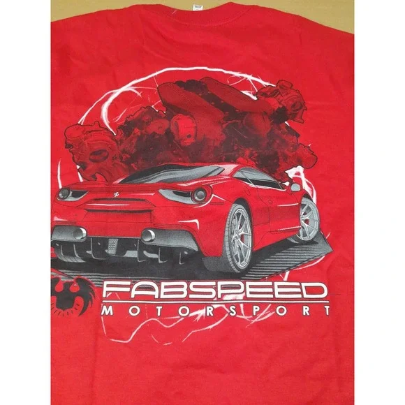 Fabspeed Motorsport T-Shirt - Employee Graphic Tee RARE Sz L FERRARI - Picture 9 of 12